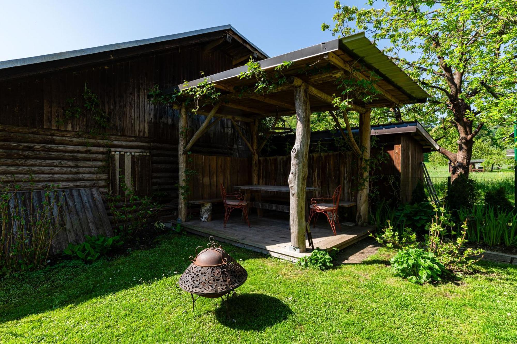 House, Garden And A Green Cat ブレッド エクステリア 写真